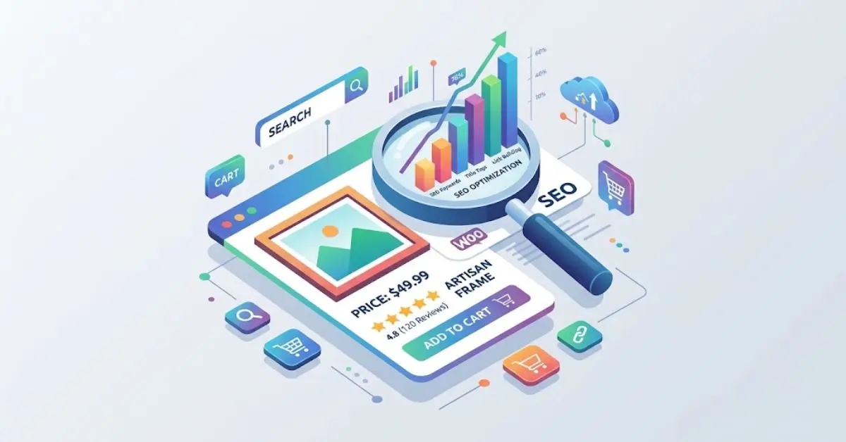 A step-by-step checklist showing how to optimize WooCommerce product pages for SEO.